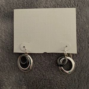 Silver dangle earrings